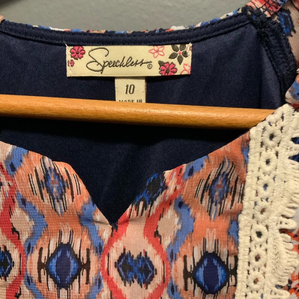 Speechless Youth Multi-Colored Dress Size 10 - Picture 2 of 3
